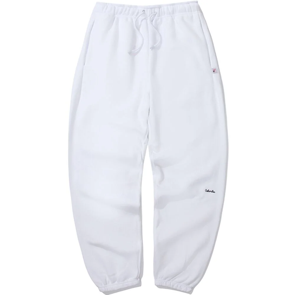 CU CLASSIC LOGO LOOSE-FIT FLEECE SWEATPANTS 白色