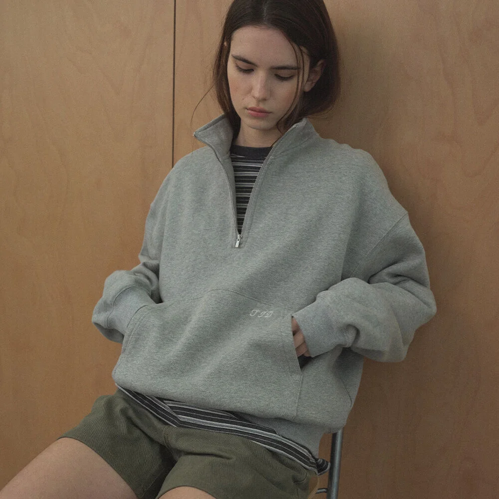 BRUSHED ZIP UP MTM _Melange
