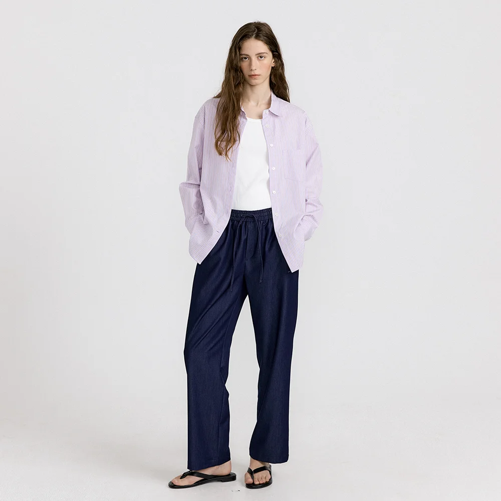 Cosy Banding Pants (Indigo)