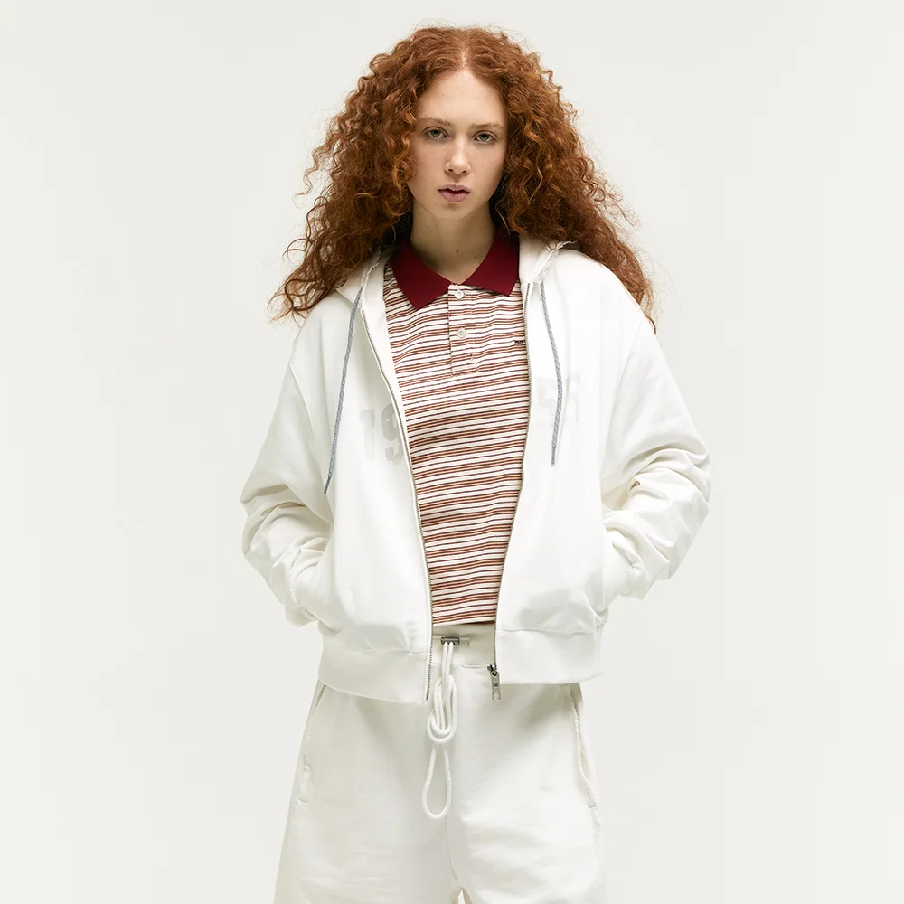 LACE HOOD ZIP-UP_white