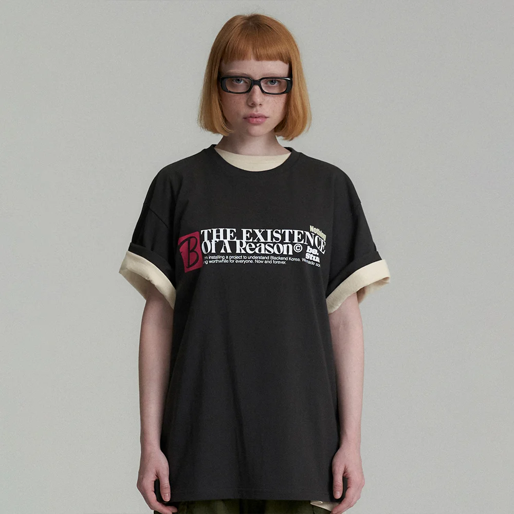 B EXISTENCE T-SHIRT - CHARCOAL