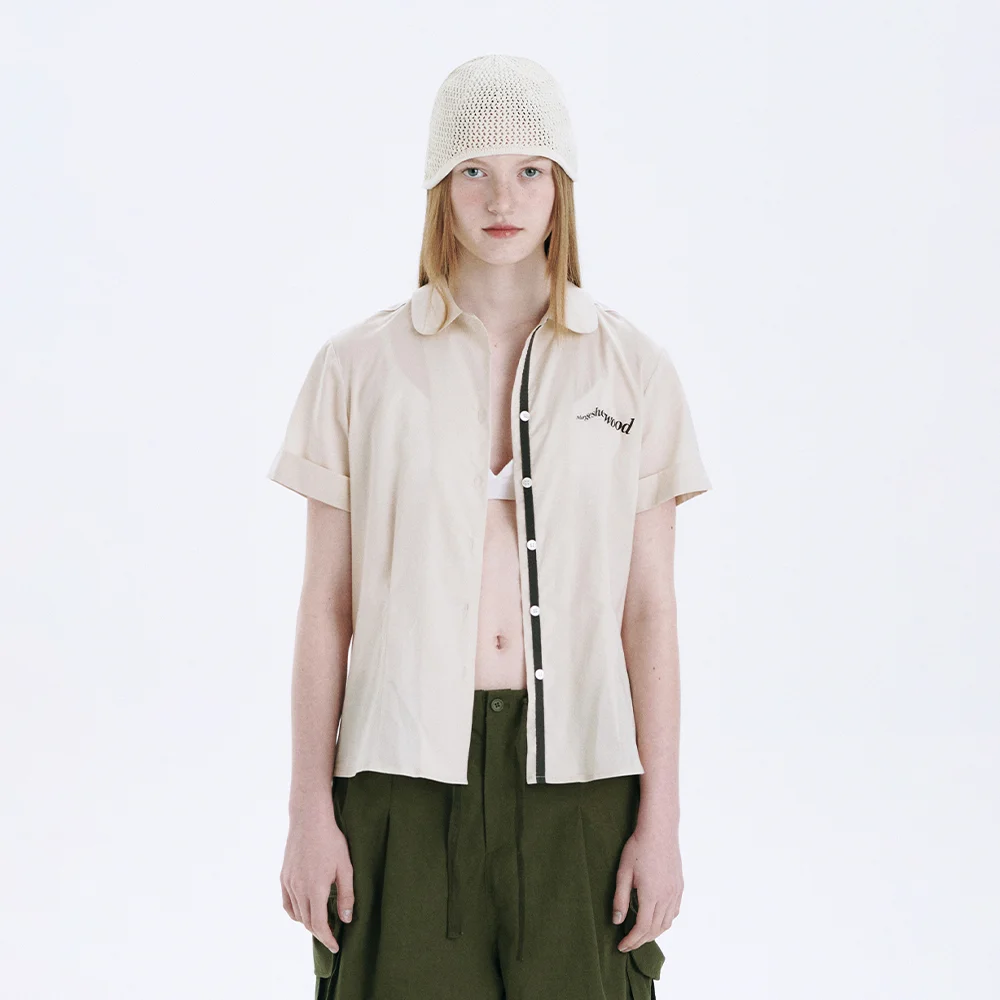 VINTAGE ROLL-UP SHIRT_beige