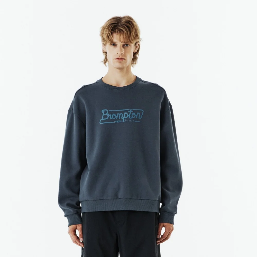 BROMPTON LOGO GRAPHIC SWATESHIRT - TEAL BLUE (P263MSW163)