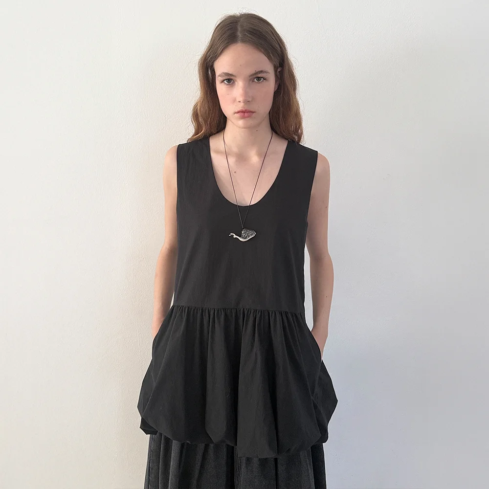 Balloon Mini Dress (Black)