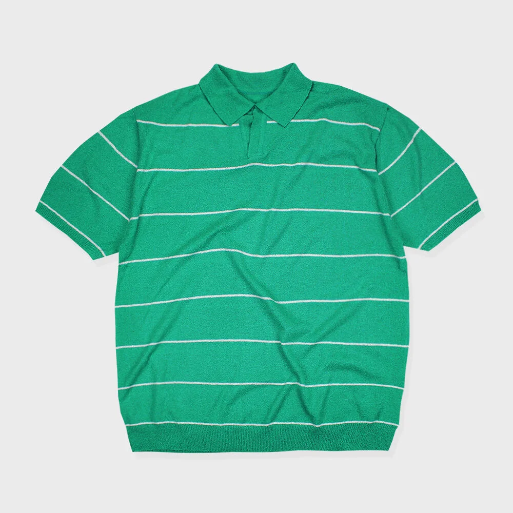 BOOKLE STRIPE SS Knit(GREEN)