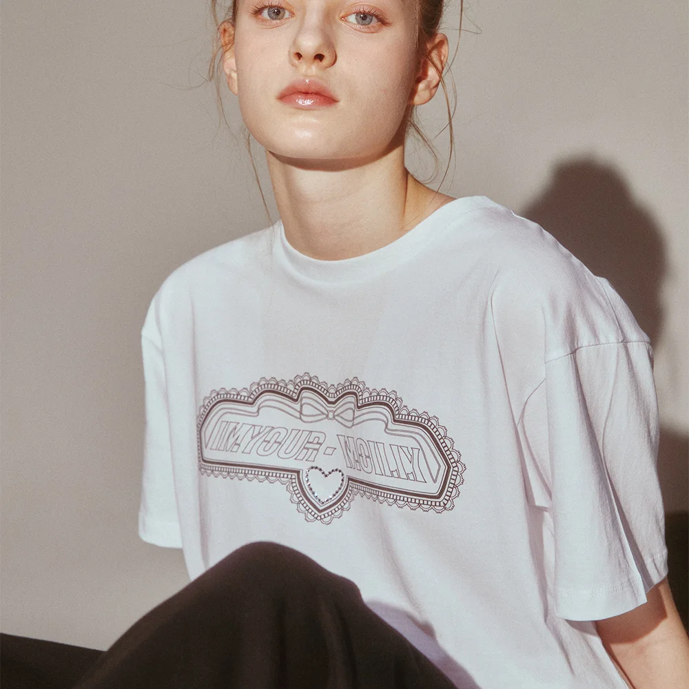 Signature Logo Graphic Hotfix T Silver