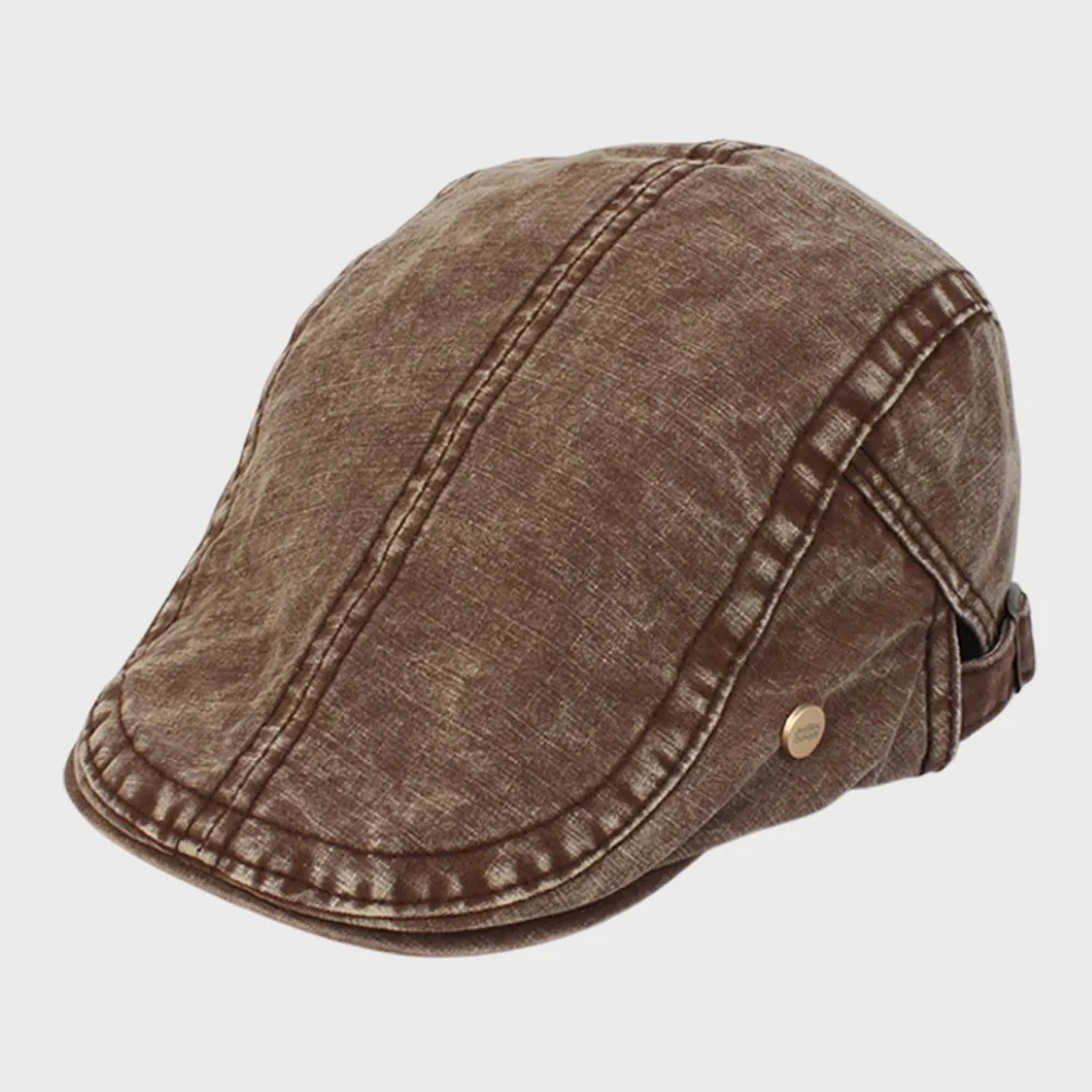 Hard Washing Logo Brown Huntingcap 獵人帽