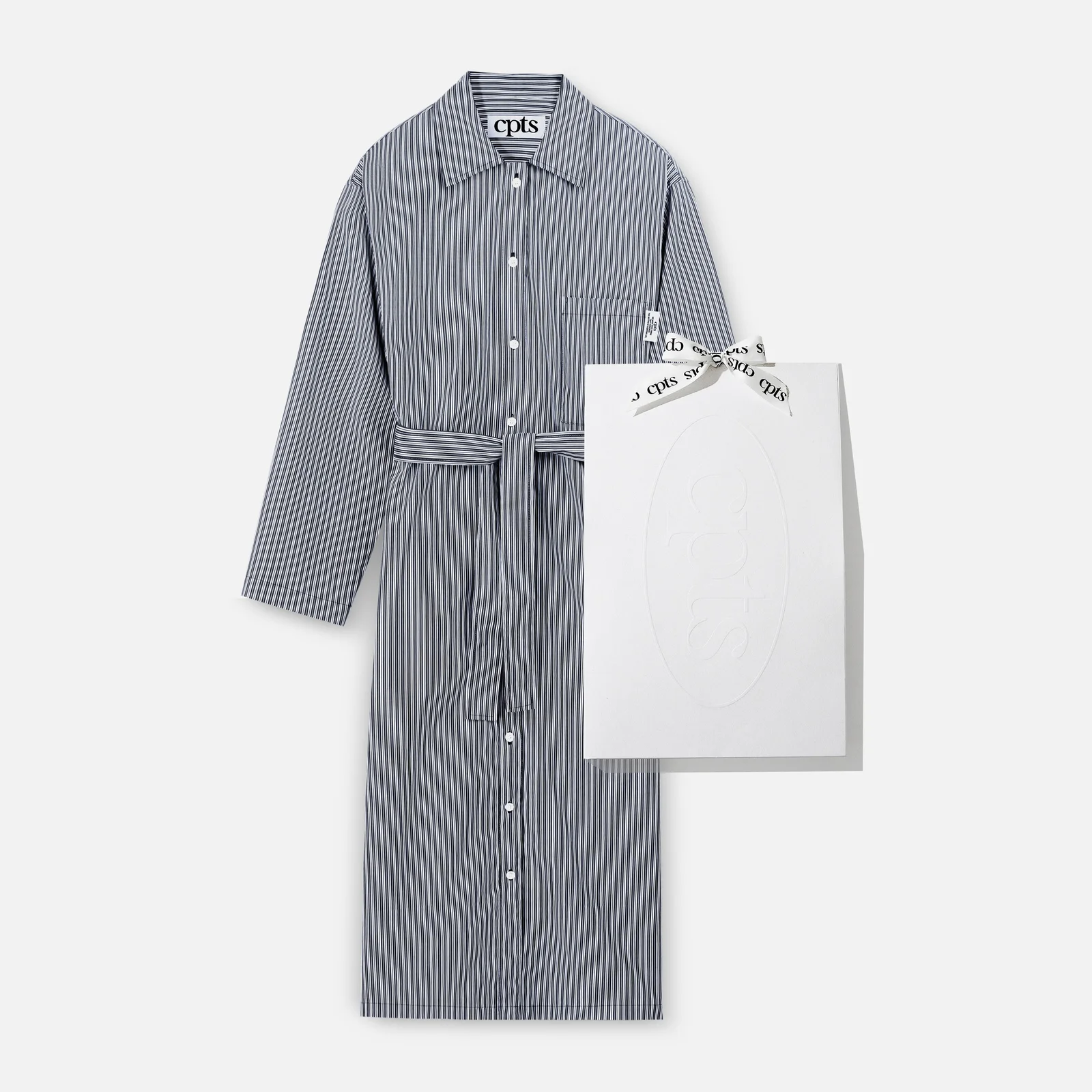 BLACK & WHITE STRIPED LONG SHIRTS