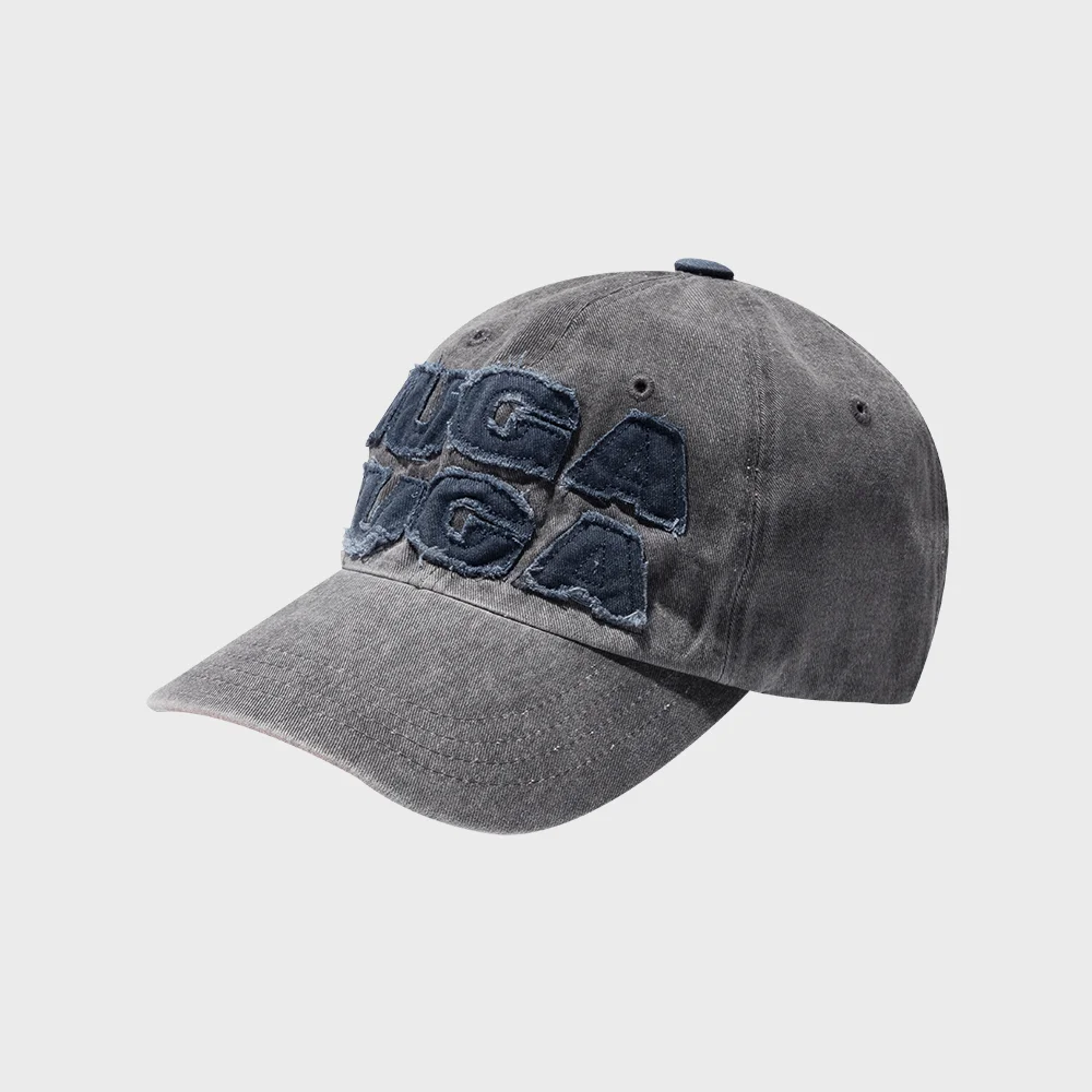 Washed Patch Ball Cap (Gray)