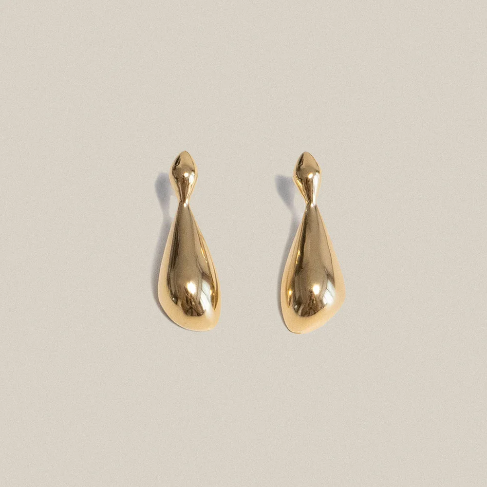 Victorian Mirror Earrings Gold