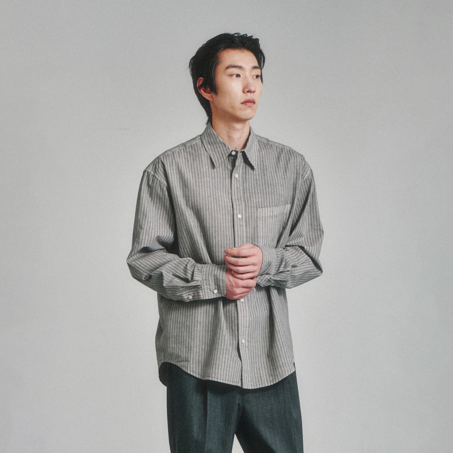 Pigment Dyed Stripe Shirt_Cliff