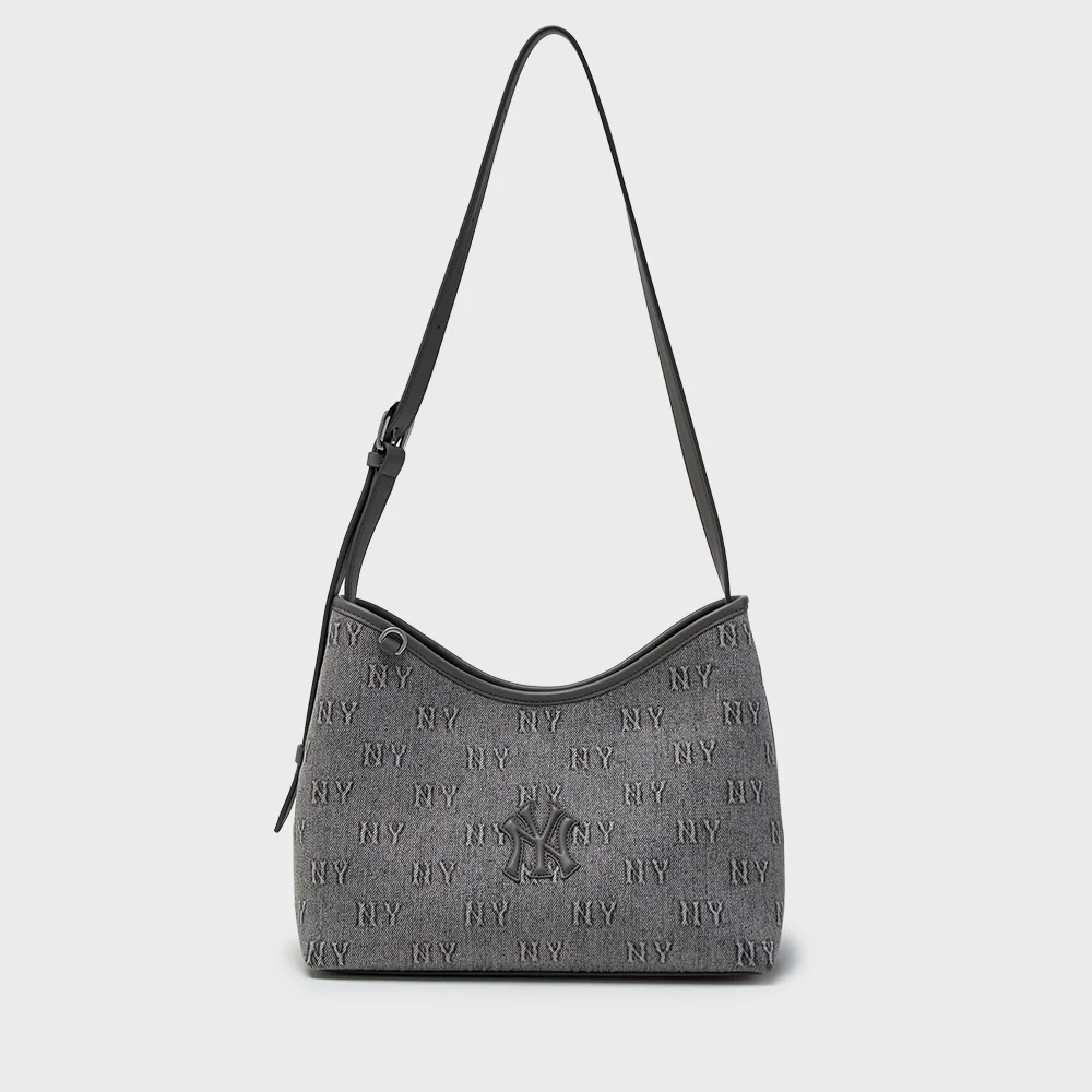 經典 Monogram 牛仔 壓紋 水桶袋 NY (L.Charcoal Grey)