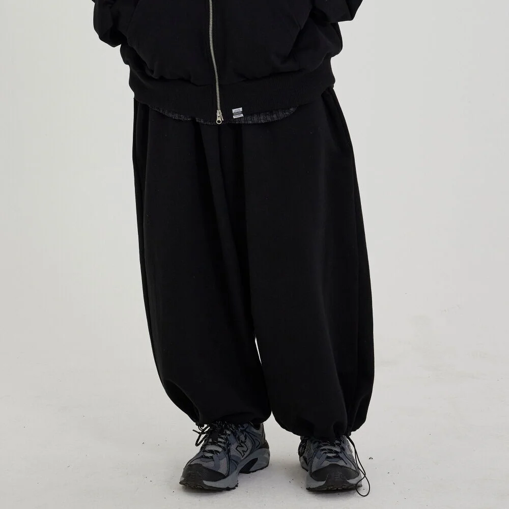 CB WIDE STRING SWEAT PANTS (BLACK)