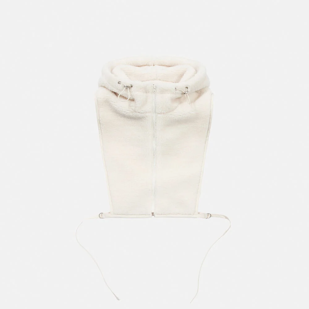 SHEARING HOODY VEST / IVORY