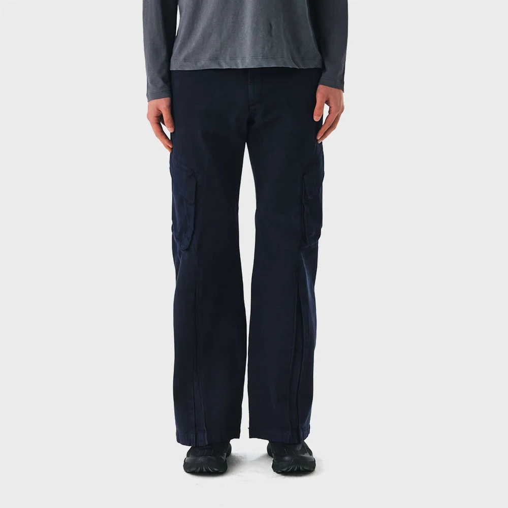 CARGO BOOTCUT PANTS (NAVY)
