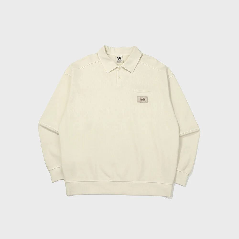 Cinecodak 微寬鬆版型 Pigment 衣領 衛衣 IVORY
