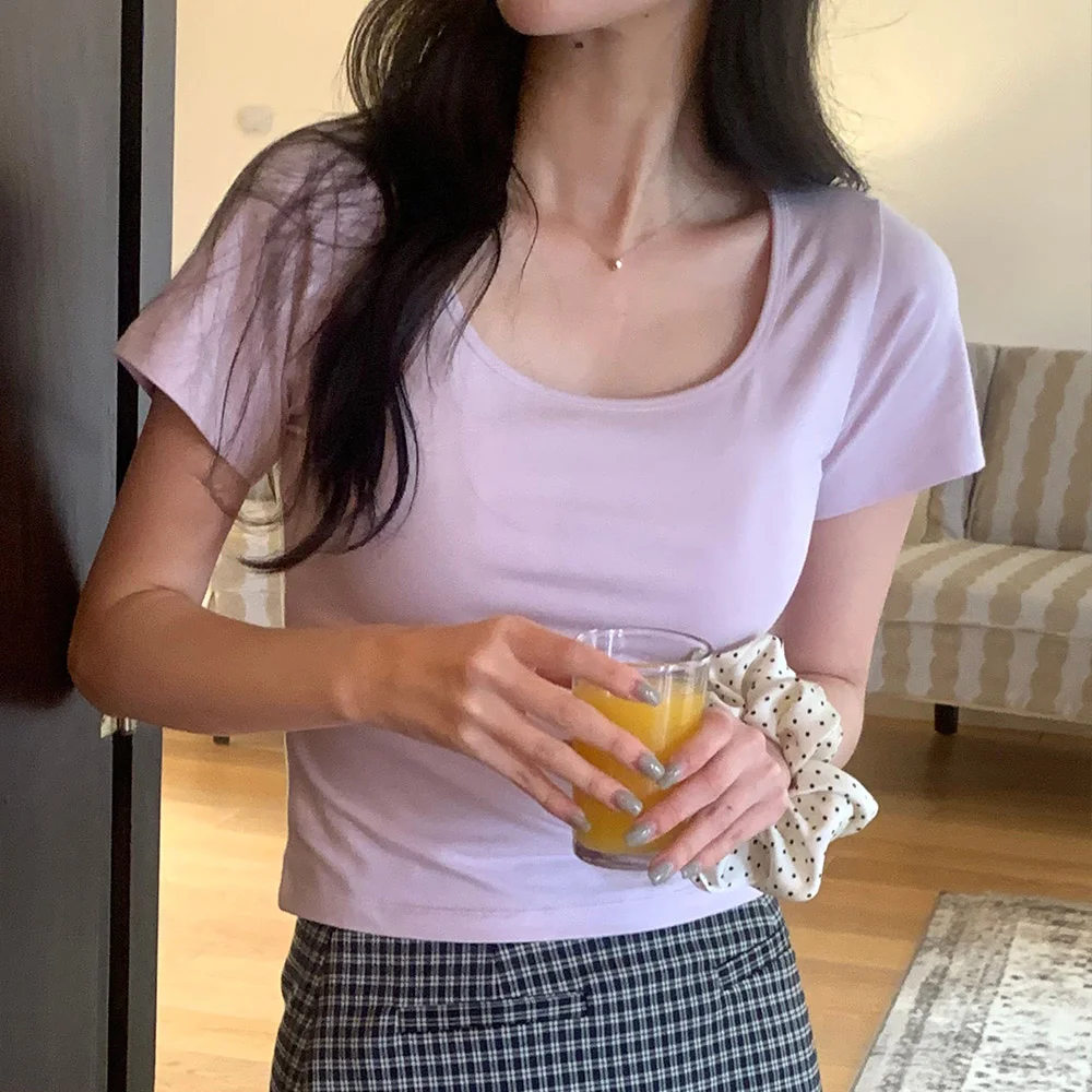Jane 方領 T恤_5COLORS