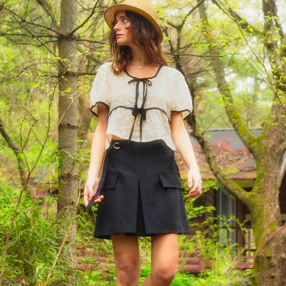 Pocket A-line Mini Skirt