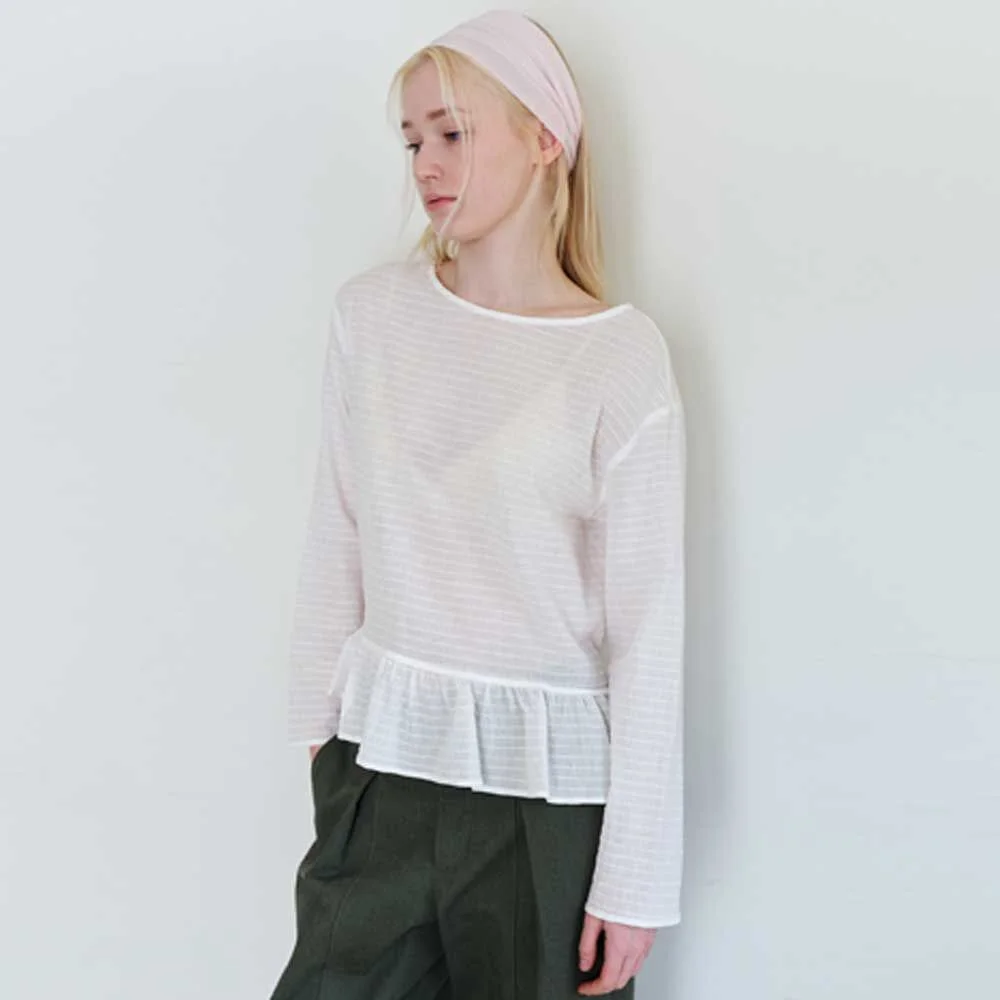 Frill Detail Blouse(Ivory)