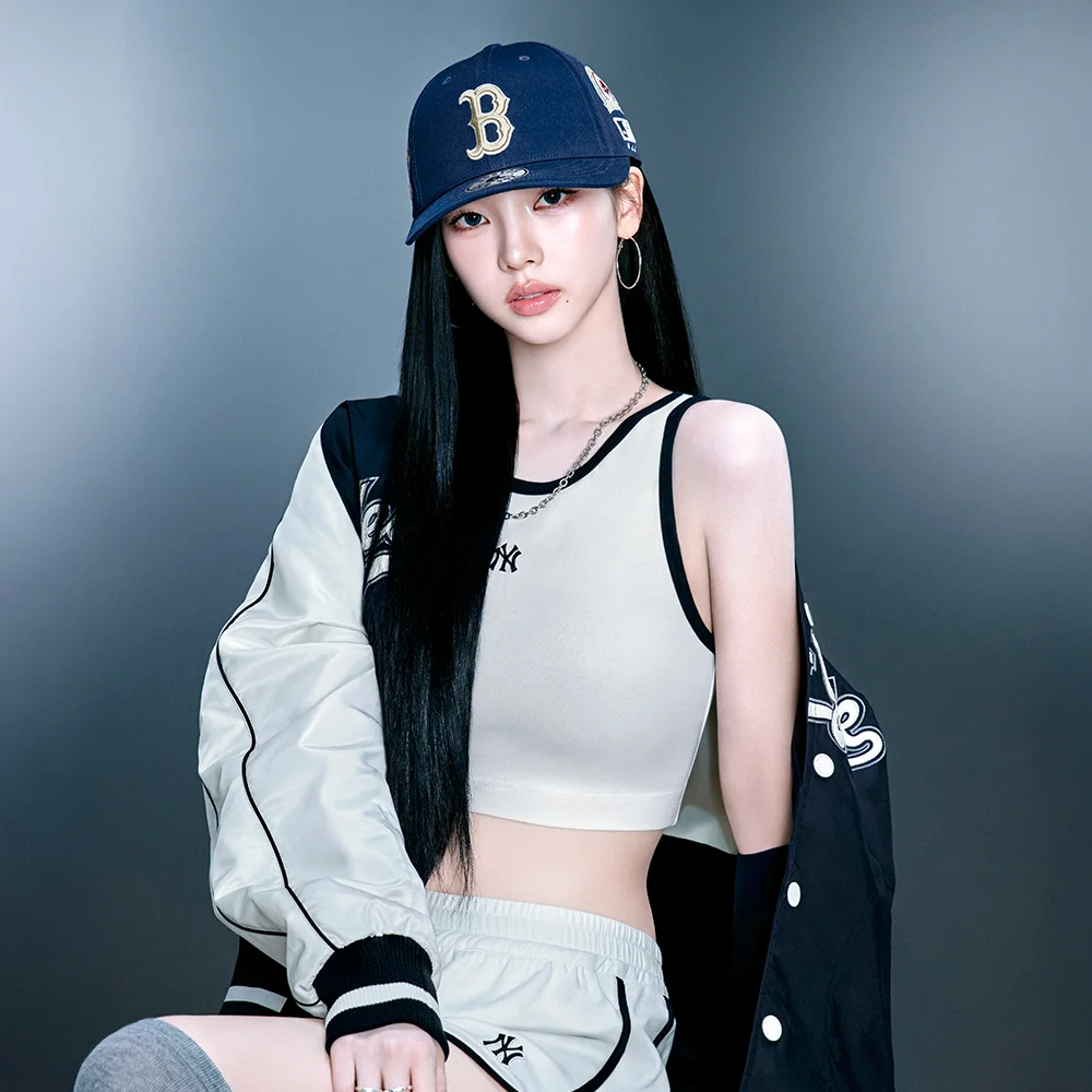 女裝 基本款 Ringer 短版 背心 T恤 NY (White)