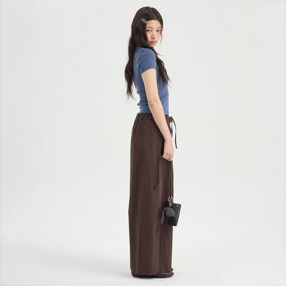 Chouetties by LUCKY CHOUETTE Double Obi Long Pants (brown) LAPNX26400BRX