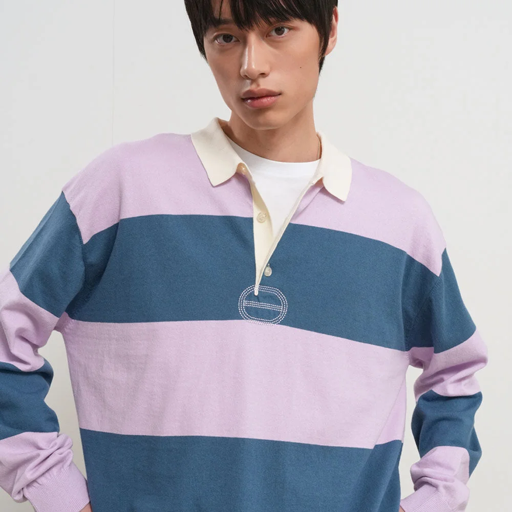 UNISEX 條紋 橄欖球 針織衫 / GF1UKP006