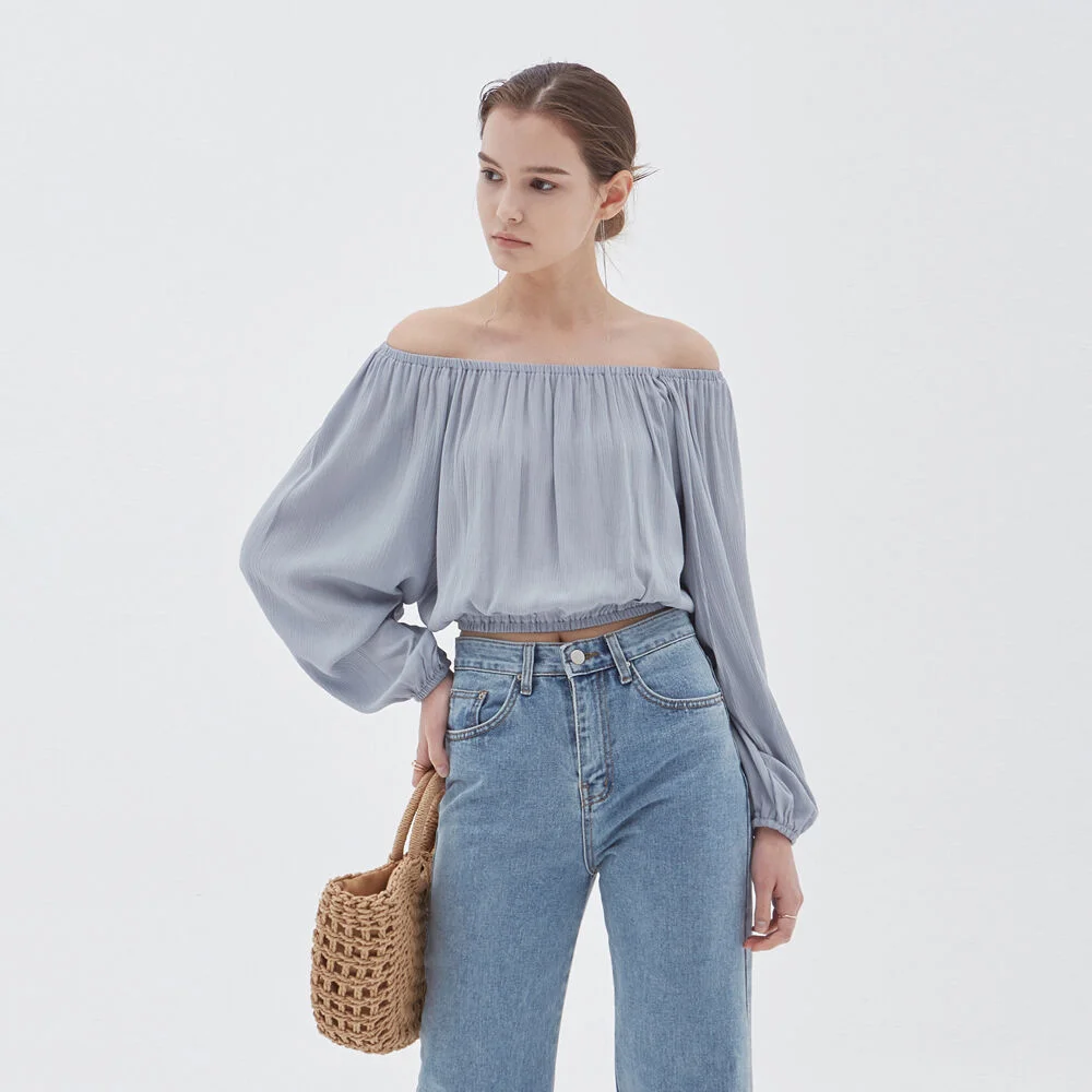 CLEAR OFF-SHOULDER BLOUSE_LIGHT BLUE