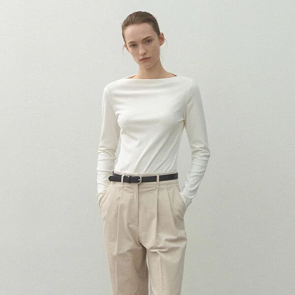 ESSENTIAL WARM BOAT NECK TEE(T-6929)