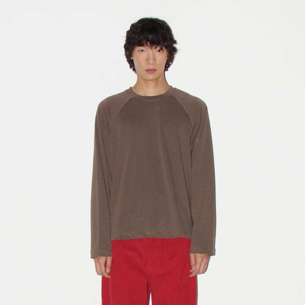 RAGLAN LONG SLEEVE T-SHIRTS BROWN