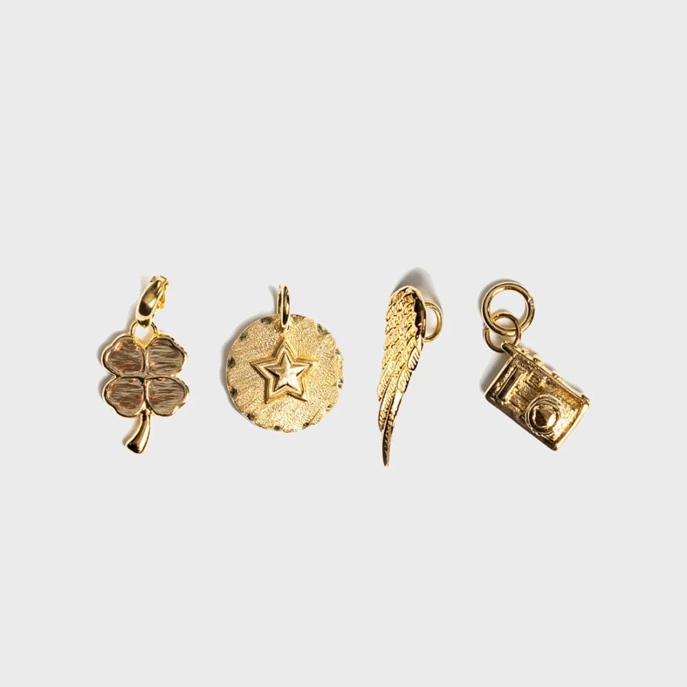 BONBEAU lucky motive gold pendant 幸運 Motif 金色 吊飾