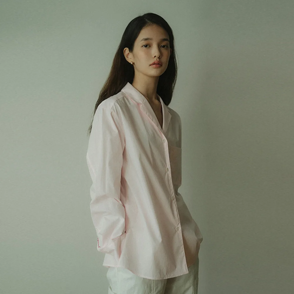 SOFT LETTERING COTTON SHIRT