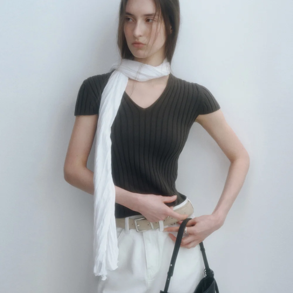 Asol Wrinkle Scarf (Ivory)
