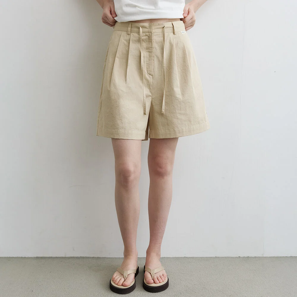 Daily cotton banding short _Beige