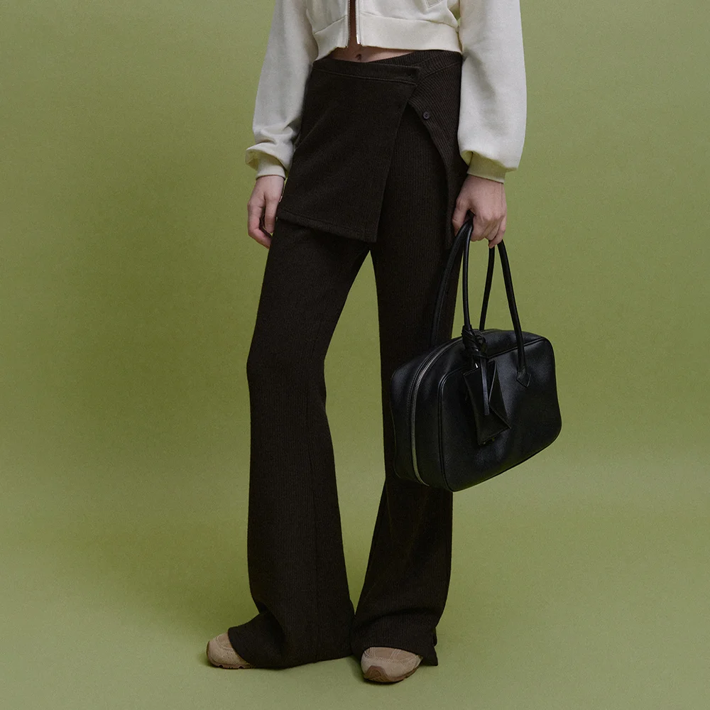 Mary Wrap Skirt Pants (Chocolate)