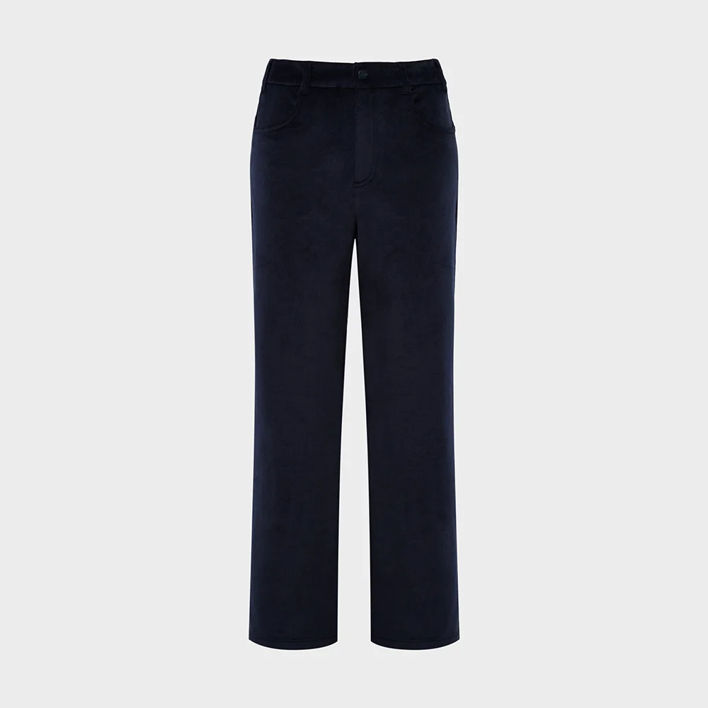 RIDGE (Ridge) 女裝 燈芯絨 舒適 褲子_Dark Navy_DWW25354N9