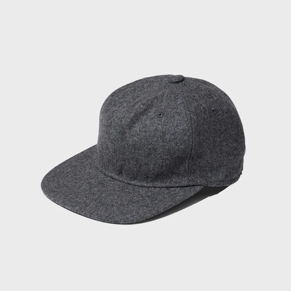 Wool Blend Solid Cap Charcoal