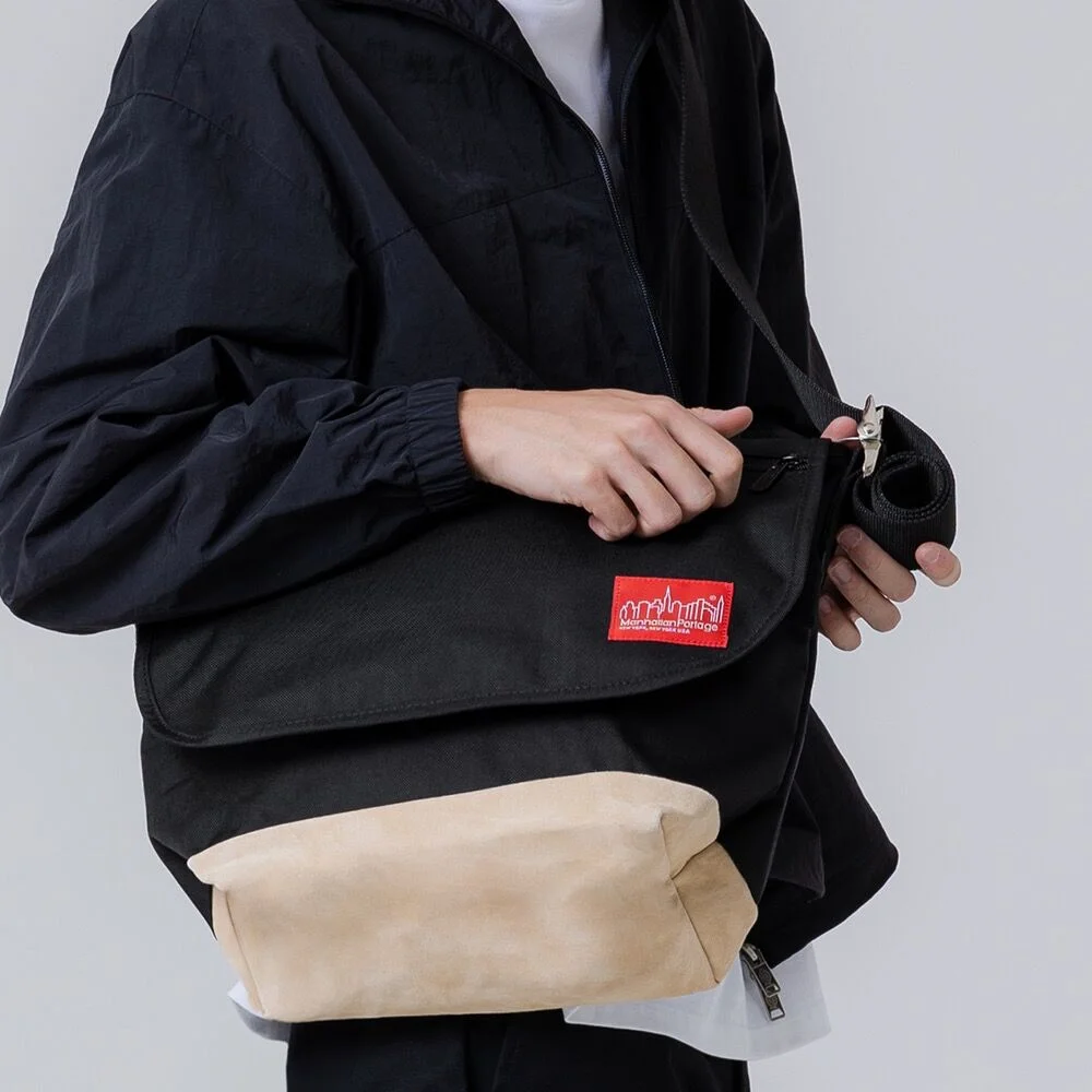 1606V 復古 郵差袋 M BLACK SUEDE