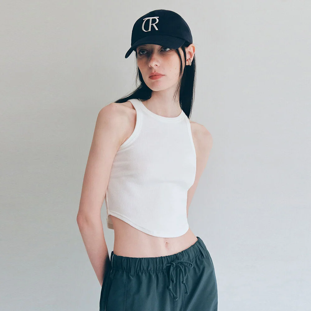SYMBOL RIBBED SLEEVELESS