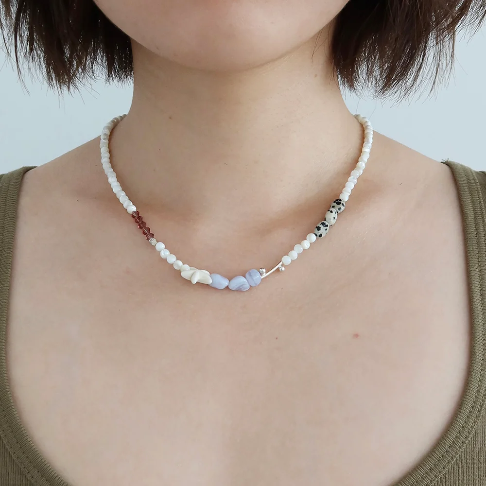 925silver Summer Nacre Necklace