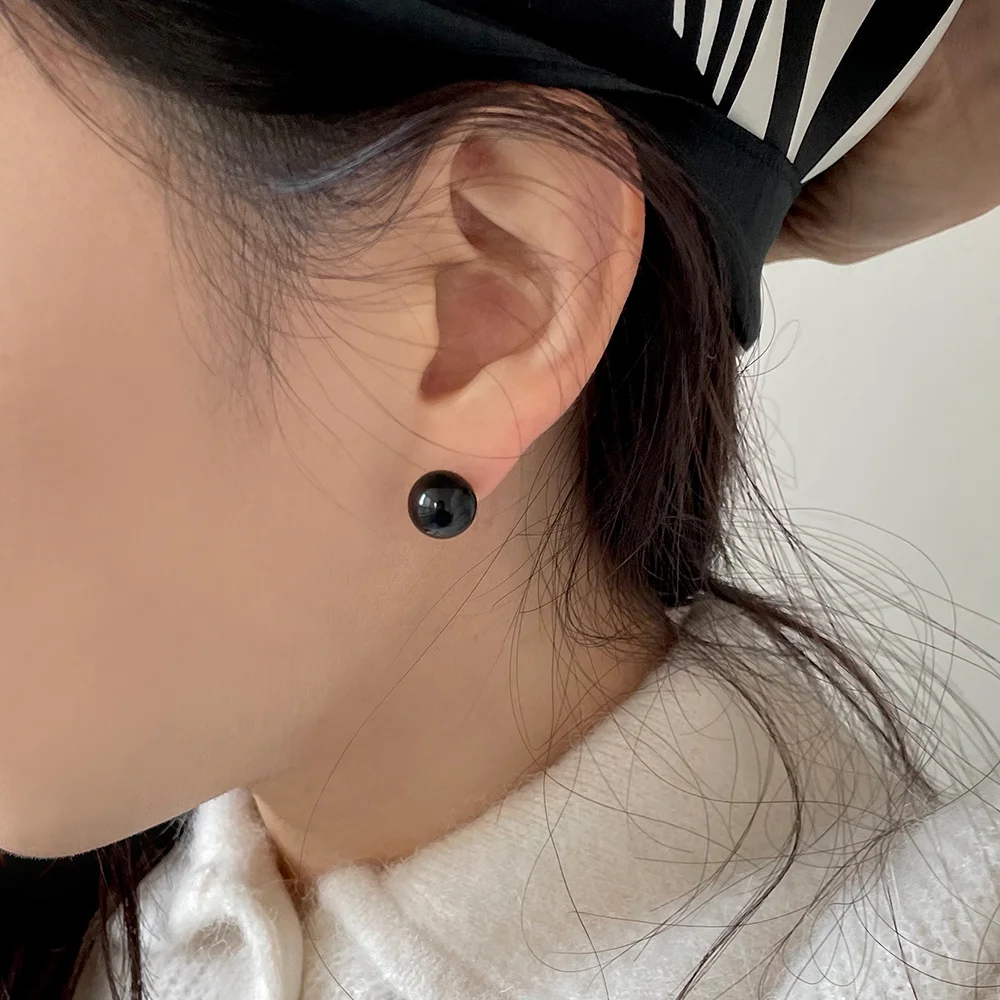 black ball earring