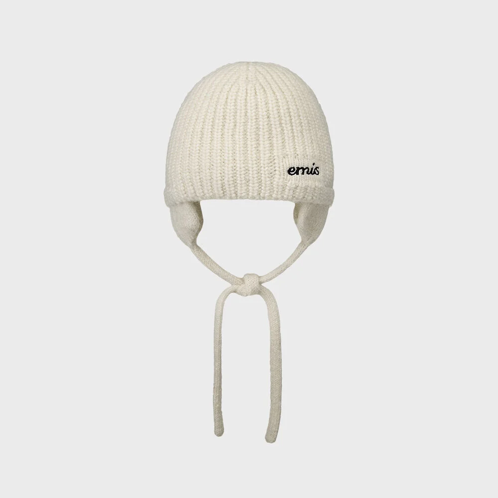 EARMUFF BEANIE-IVORY