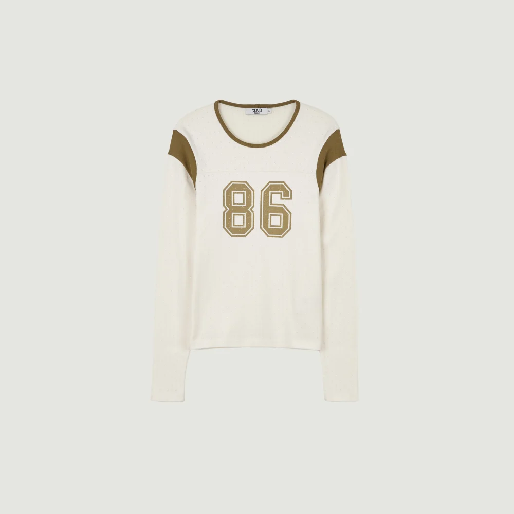 86 FOOTBALL L/S T-SHIRT (IVORY)