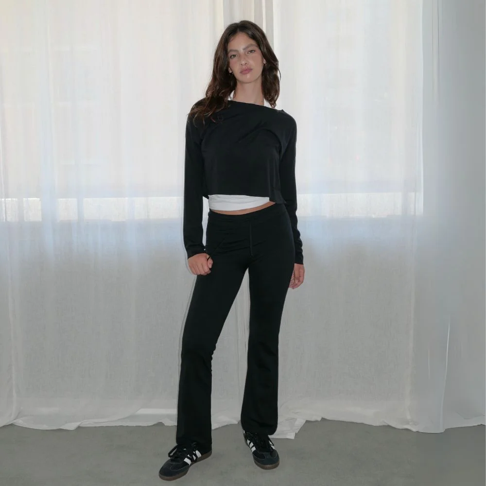 Butter Drawstring Pants 黑色