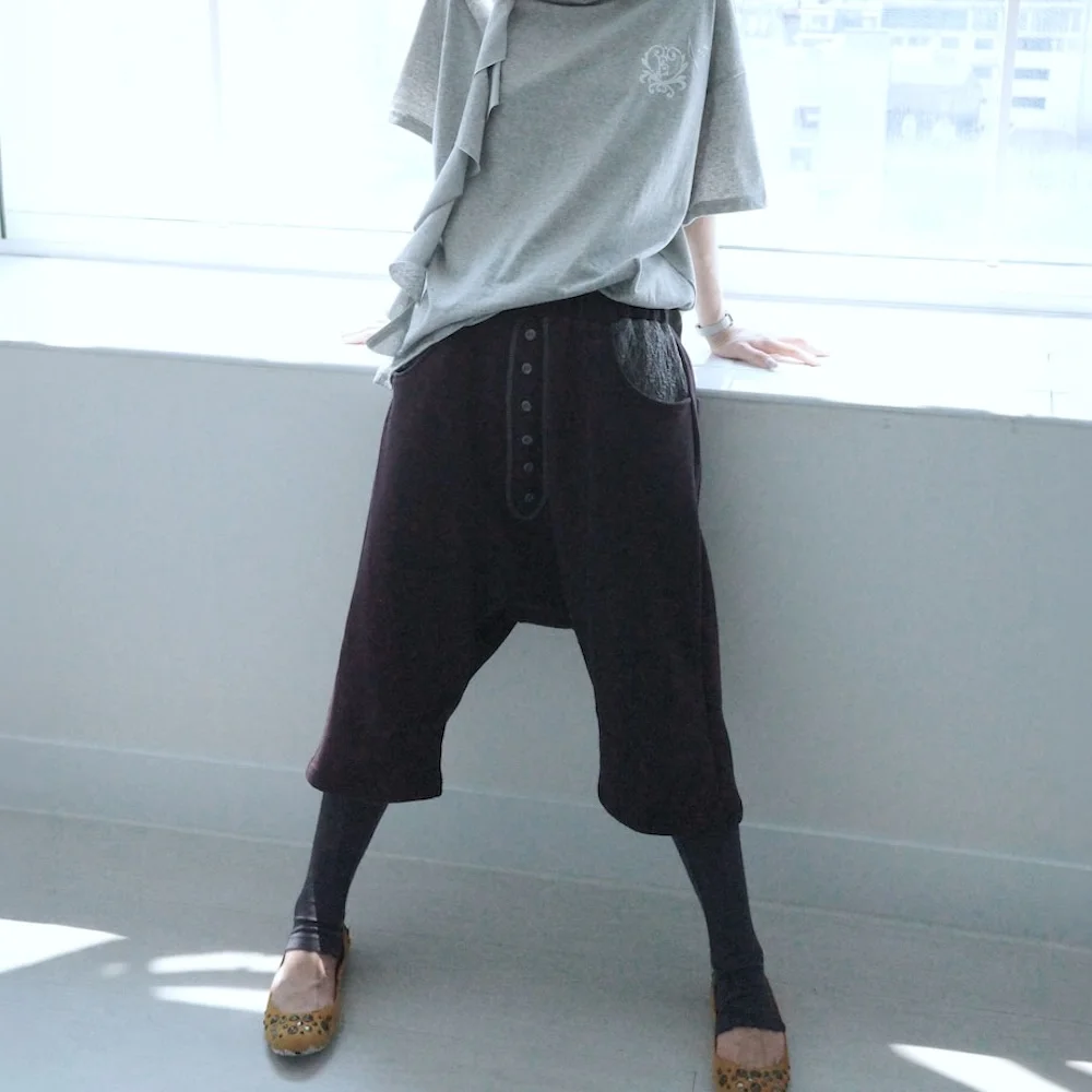 Cat Ear Pocket Pants (Deep Purple)