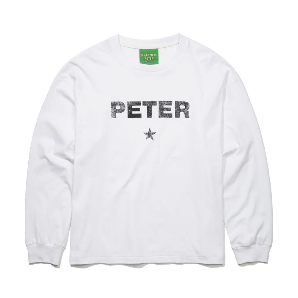 PETER STAR LONG SLEEVE T-SHIRT - WHITE