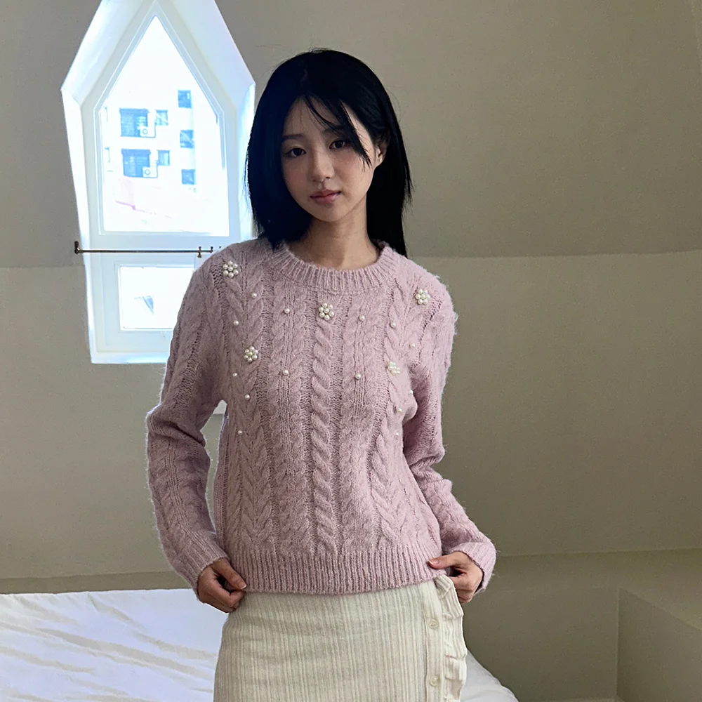 PEARL POINT PULLOVER (PINK)