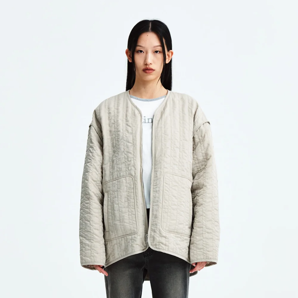 WARM UP QUILTING JUMPER FOR WOMEN IN LIGHT BEIGE