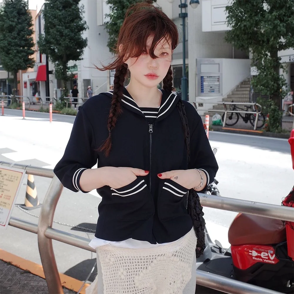 (mini)sailor navy midi jacket
