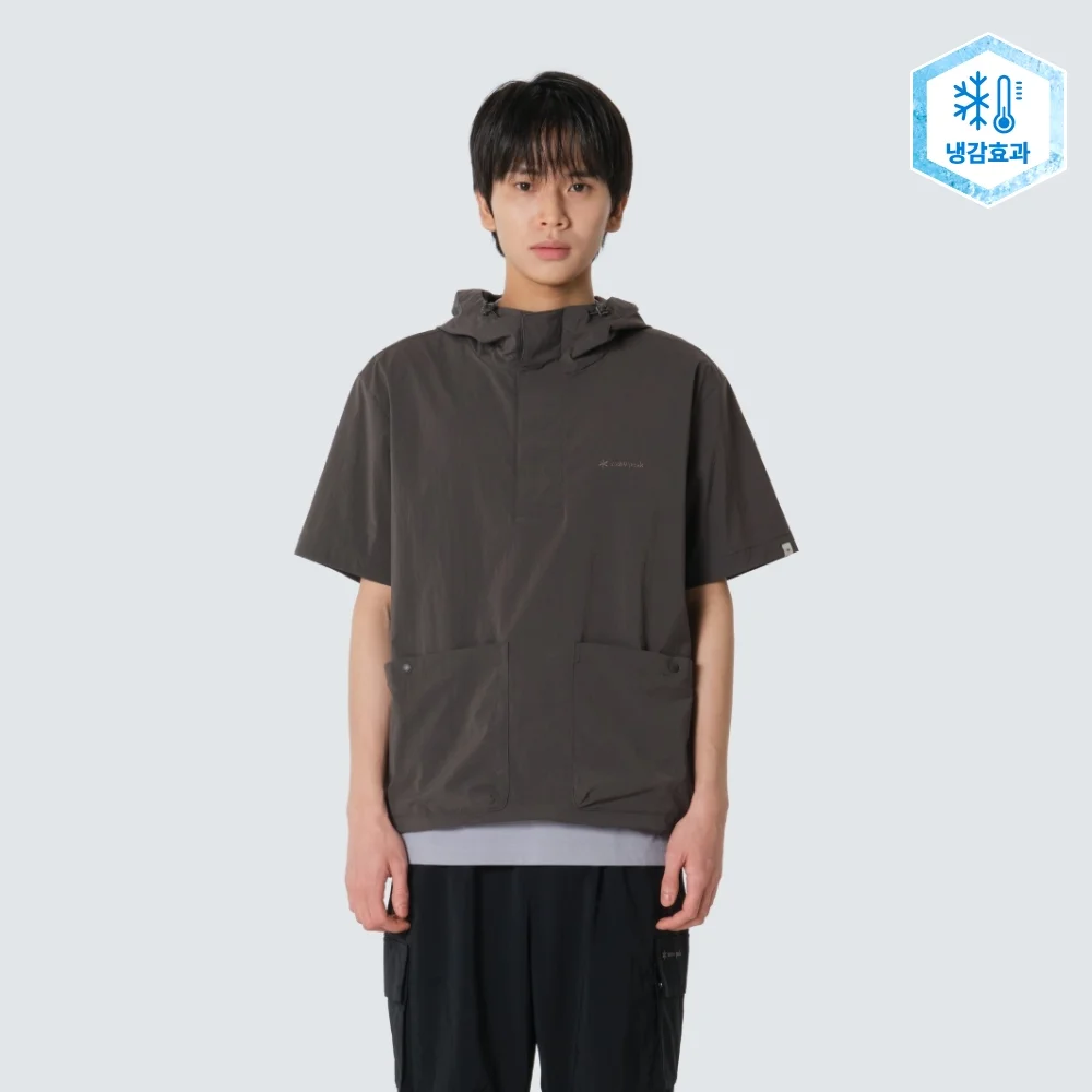 髮根 連帽衫 短袖 風褸 Chocolate Khaki (S26MMRAN65)