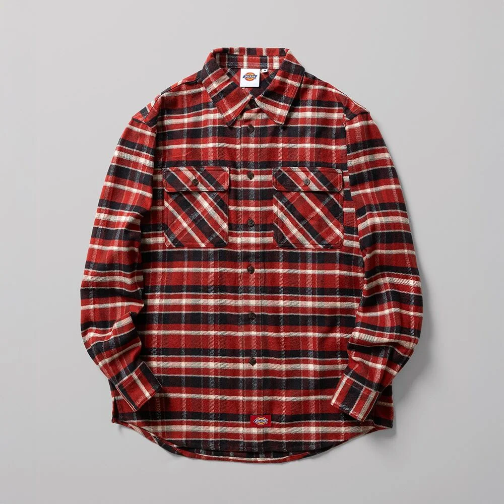 純棉 法蘭絨 襯衫 Red